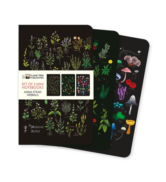 Mini Notebook Collections- Anna Stead: Herbals Set of 3 Mini Notebooks