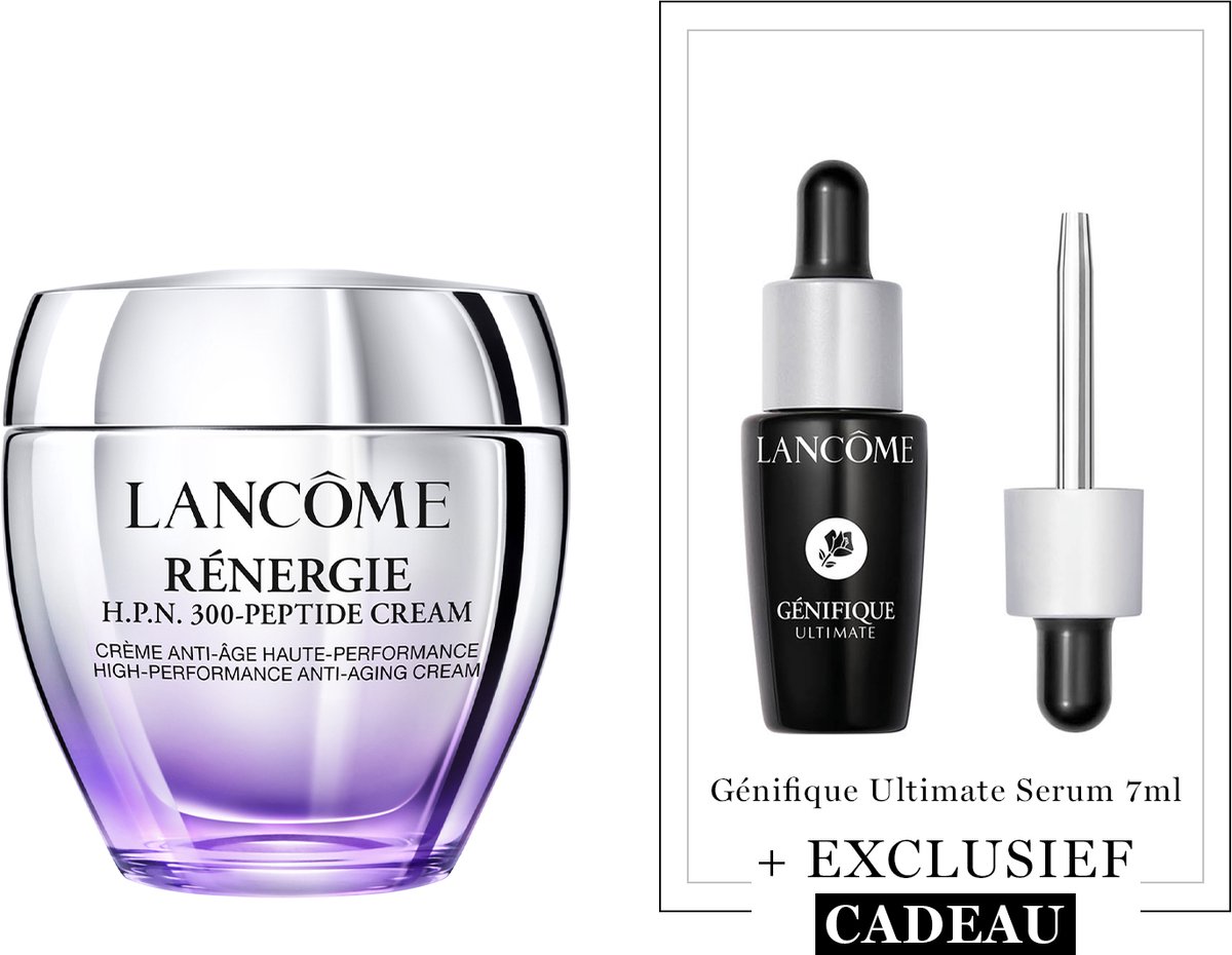 Lancôme Rénergie H.P.N. 300-Peptide Cream + Cadeau - Rénergie H.P.N. 300-Peptide Cream 75ml & Génifique Ultimate Serum 7ml Cadeau - Anti-aging Moisturizer Dagcrème & Serum - Totaal 82ml