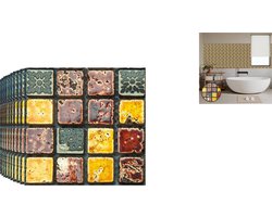 tegelstickers premium - 30 stuks - Geschikt voor huurwoningen - Eenvoudig aanbrengen of verwijderen - Plaktegels keuken en badkamer