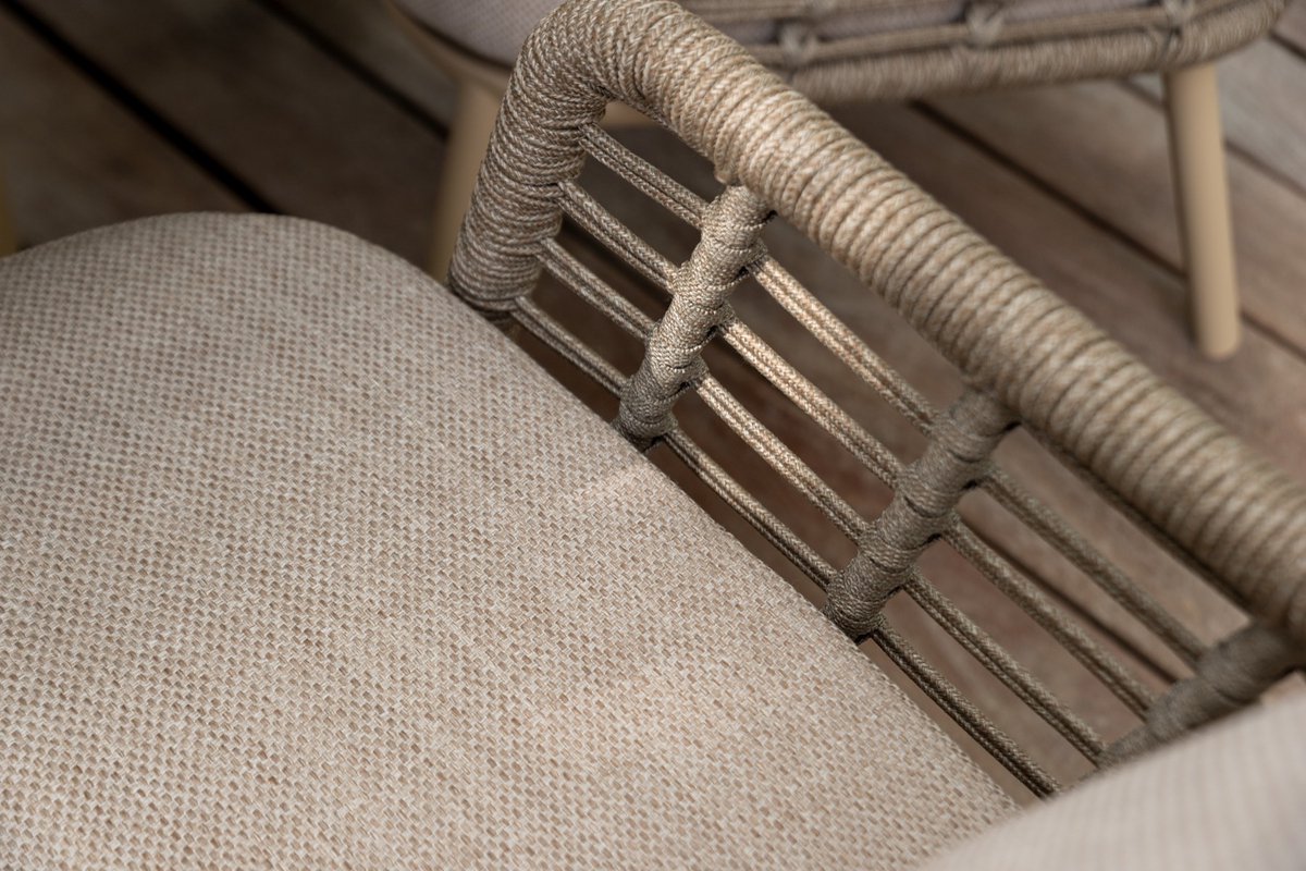 Taste by 4 Seasons Puglia chaise de jardin basse - latte