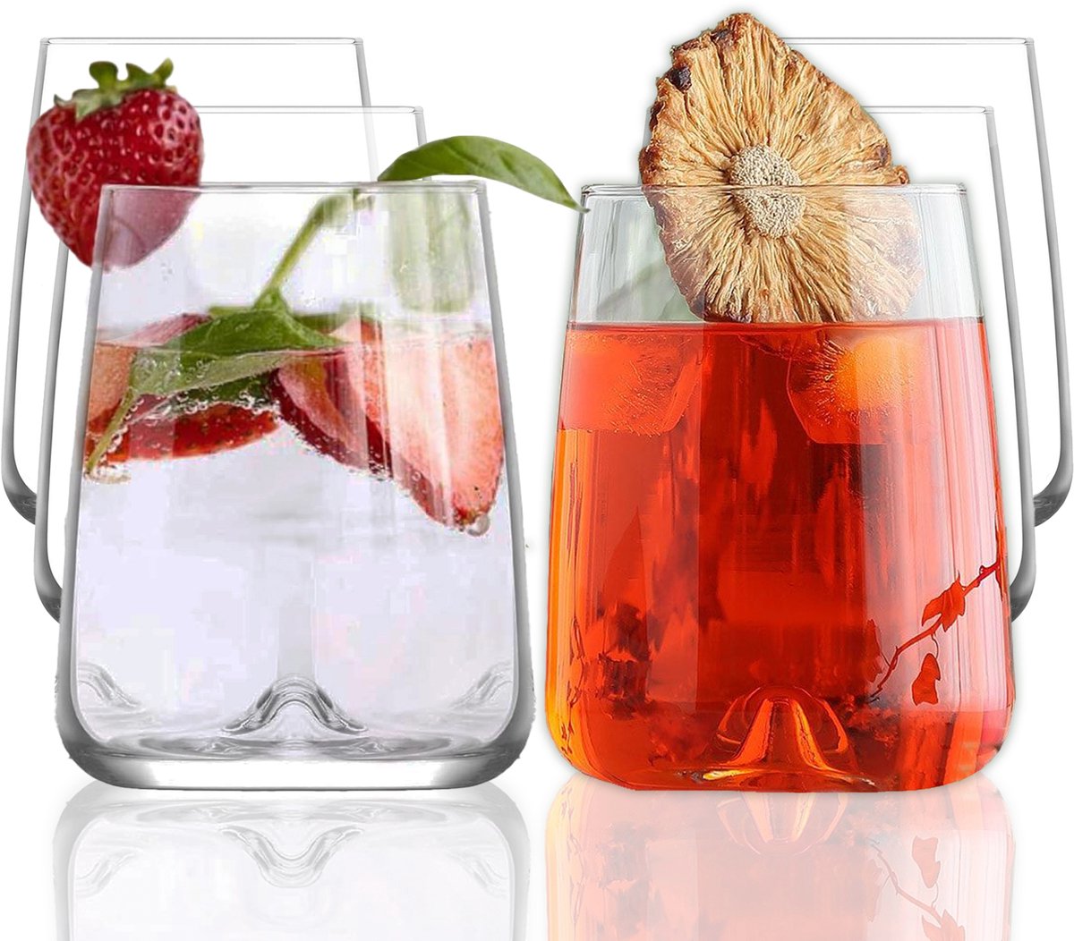 12-delige Caipirinha & Cocktailglazen Set – 590 ml – Premium Kwaliteit – Vaatwasserbestendig – Glaswerk voor Mojito, Gin Tonic & Mocktails