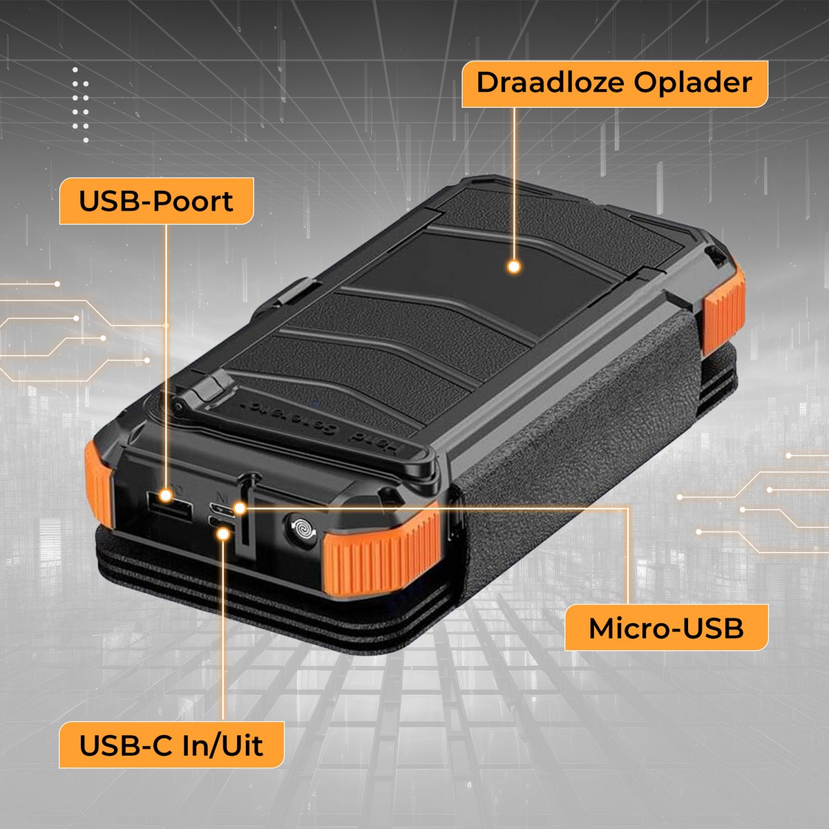 Tech Essentials Trek One Solar Powerbank - Opvouwbare - afbeelding 3