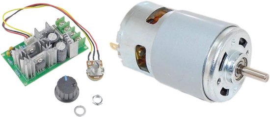 Mini Elektrische Motor 775 DC 12V/24V - Regelbare Snelheid | bol