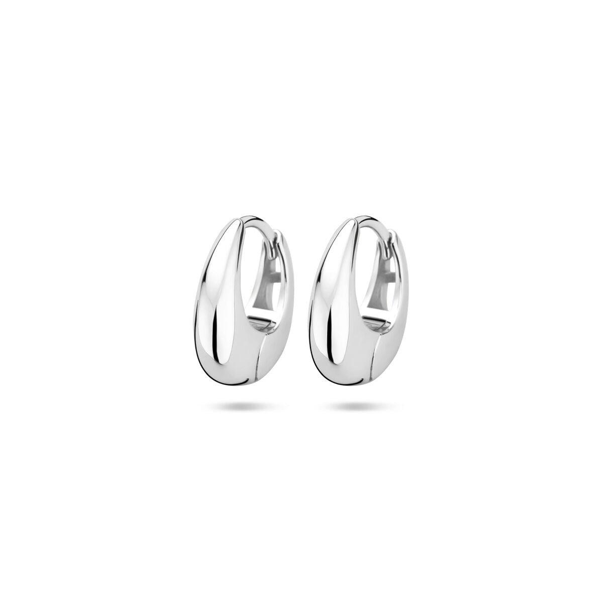 Zilveren gerhodineerde klapoorringen 13,5 mm - 1340807