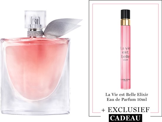 Lancôme La Vie est Belle Eau de Parfum + Cadeau - La Vie est Belle Eau de Parfum 100ml & La Vie est Belle L'Elixir Eau de Parfum 10ml Cadeau - Navulbare Parfum - Totaal 110ml