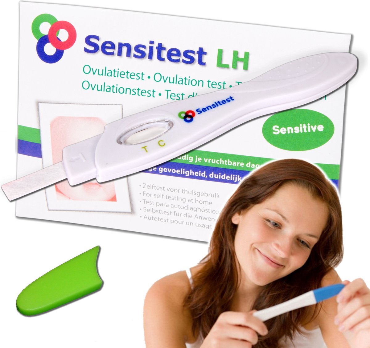 Sensitest Ovulatietest Midstream extra duidelijk – 6 stuks – Vind je vruchtbare dagen – Uitslag in 5 minuten – Inclusief handleiding & ovulatiekalender