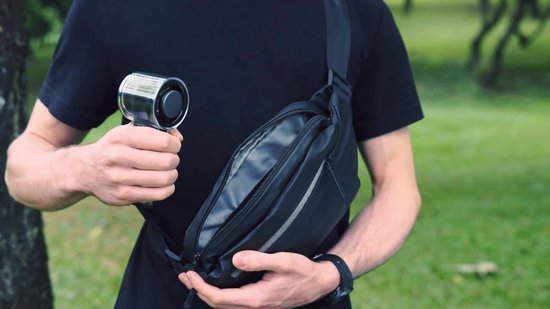 Draagbare Ventilator - oplaadbaar met USB - kan mobiel op voet plaatsen