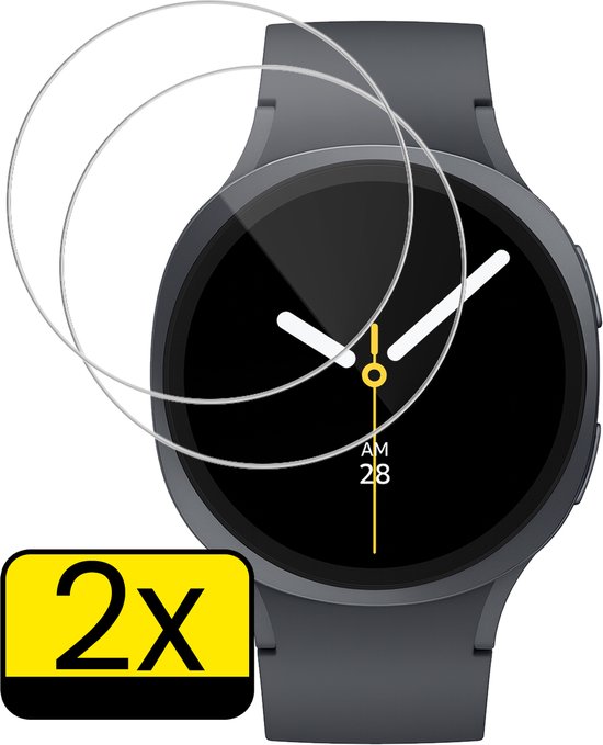 Screenprotector - 2 Stuks - Geschikt voor Samsung Galaxy Watch 8 (44 mm) - Sterk & Shockproof - Tempered Glass - Beschermglas Screen Cover - Gehard Glas - Bescherm Protector voor Smartwatch