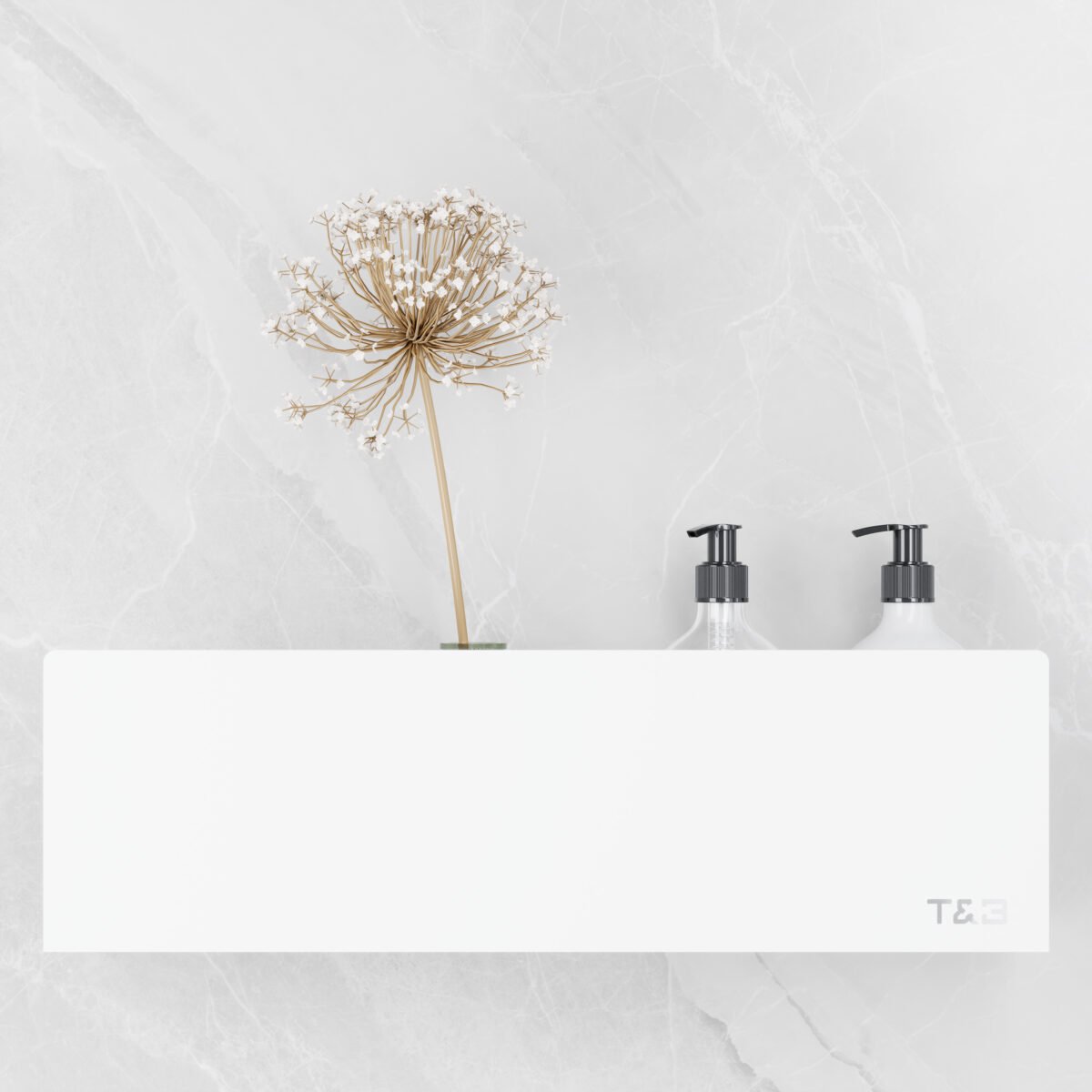Nortiq T&B badkamerwandplank – T2 medium – mat wit