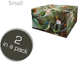Dutch Design Brand - Dutch Design Storage Box Small - Opbergdoos - Opbergbox - Bewaardoos - Planten, Jungle, Kolibries - Art of Nature