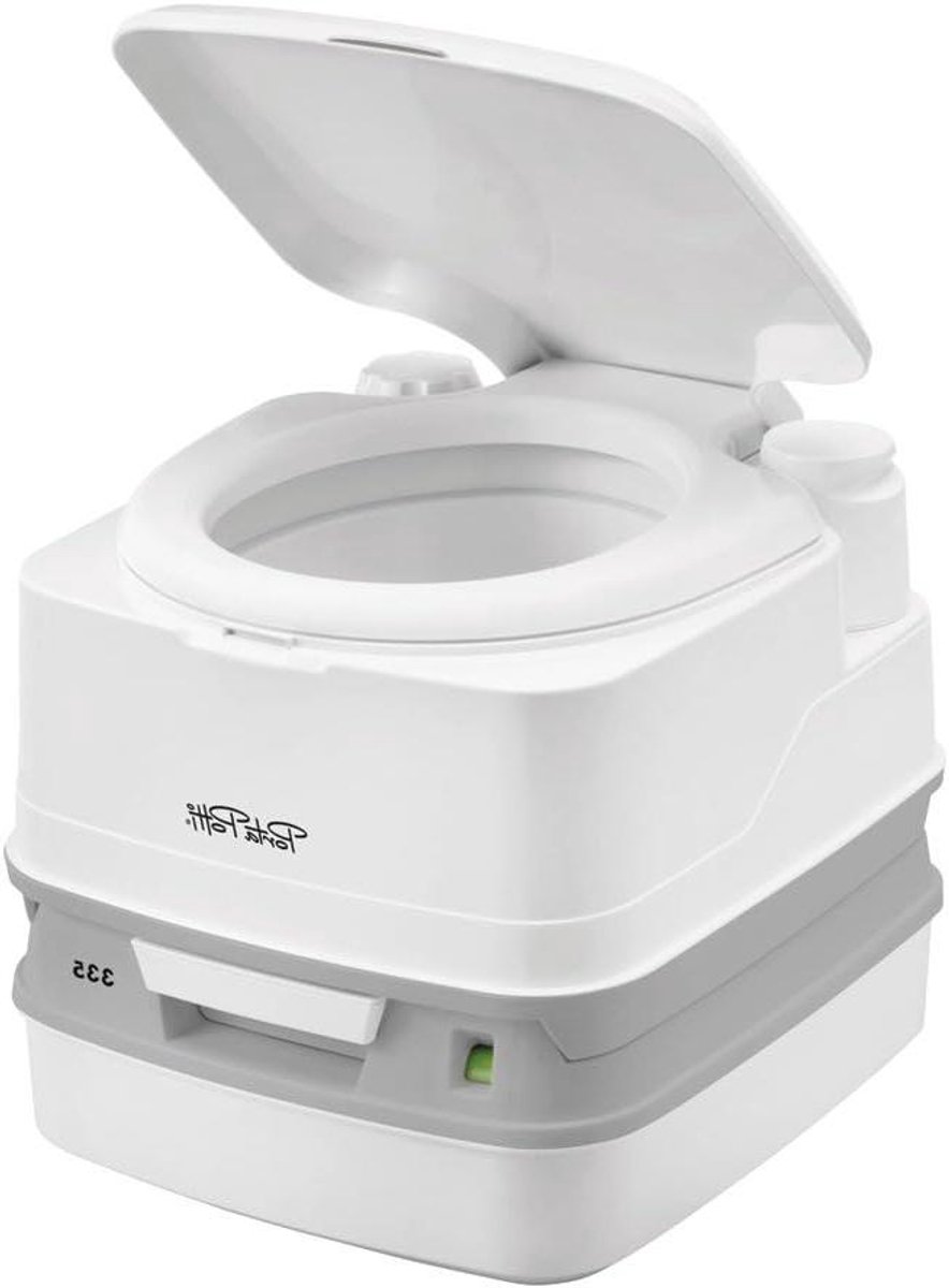 Draagbaar toilet Porta Potti 335 Qube 92828 - wit, afmetingen 313 x 342 x 382 mm