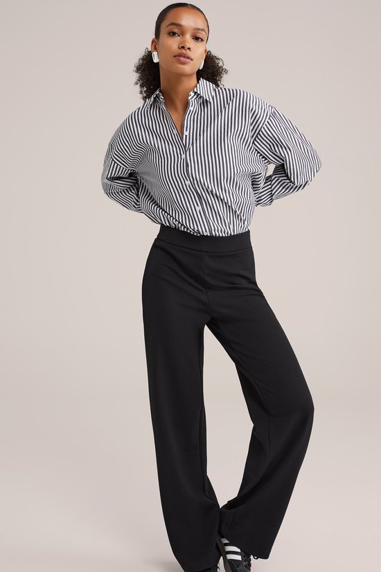 Pantalon en jersey coupe régulière pour femme WE Fashion avec stretch