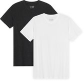 T-Shirt DANISH ENDURANCE pour Homme - Col V- Wit et Zwart - Lot de 2 - L