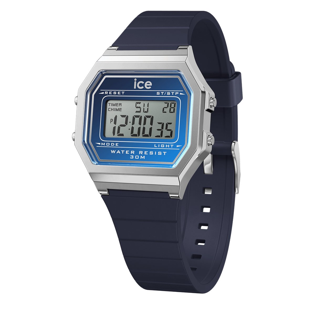Ice Watch ICE digit retro - Navy Twilight 023309 Horloge - Siliconen - Blauw - Ø 33 mm