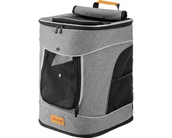 Cadoca Hondenrugzak - tot 20kg Verstelbaar 31x30x41cm - Grijs