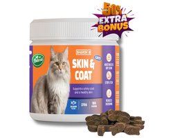 Skin & Coat Kat - 100% natuurlijk voedingsupplement voor katten - 30 stuks - Vachtverzorging - hotspots, jeuk, wondjes, kale plekken - 100% natuurlijk - XXL pot - 50% extra inhoud - Genoeg voor 6 maanden