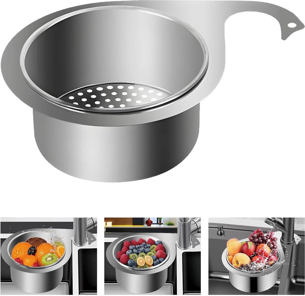 Roestvrijstalen zwanengootsteen - multifunctioneel voor keuken - 1 stuk - duurzaam