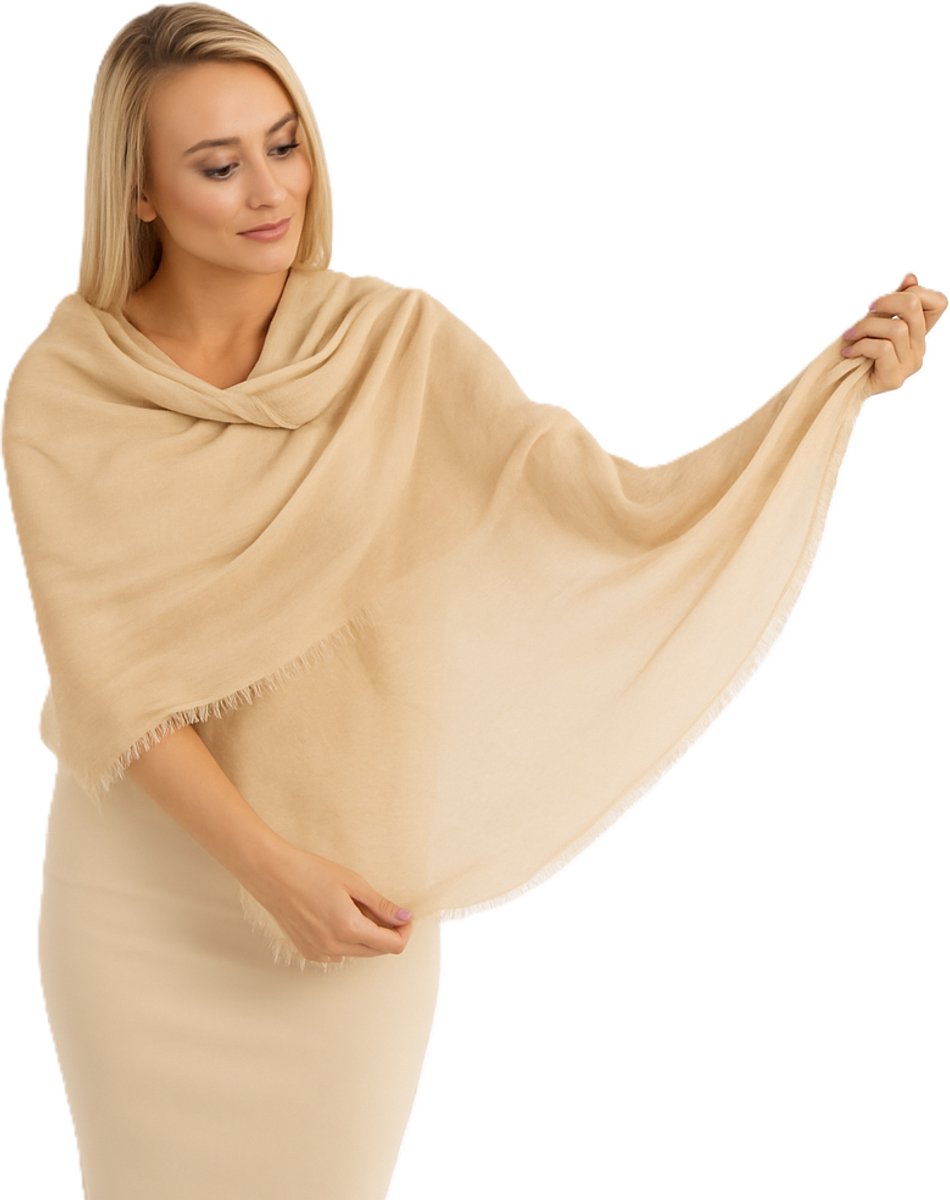 Étole Femme En Mousseline De Soie - Foulard Léger Chic - Pour Mariage, Soirée, Quotidien - 170x70 Cm - Rose Doux