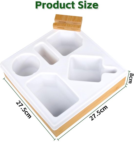 Sofa Couch KIMIGO Bankbar Snackbox - Handige Opbergdoos Voor Op De Bank Of Bureau Snack Opslag