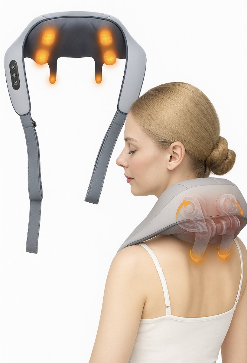Nifkos Nekmassage Apparaat - 4 in 1 - Massage Apparaat - Nek - Nifkos - €59,99