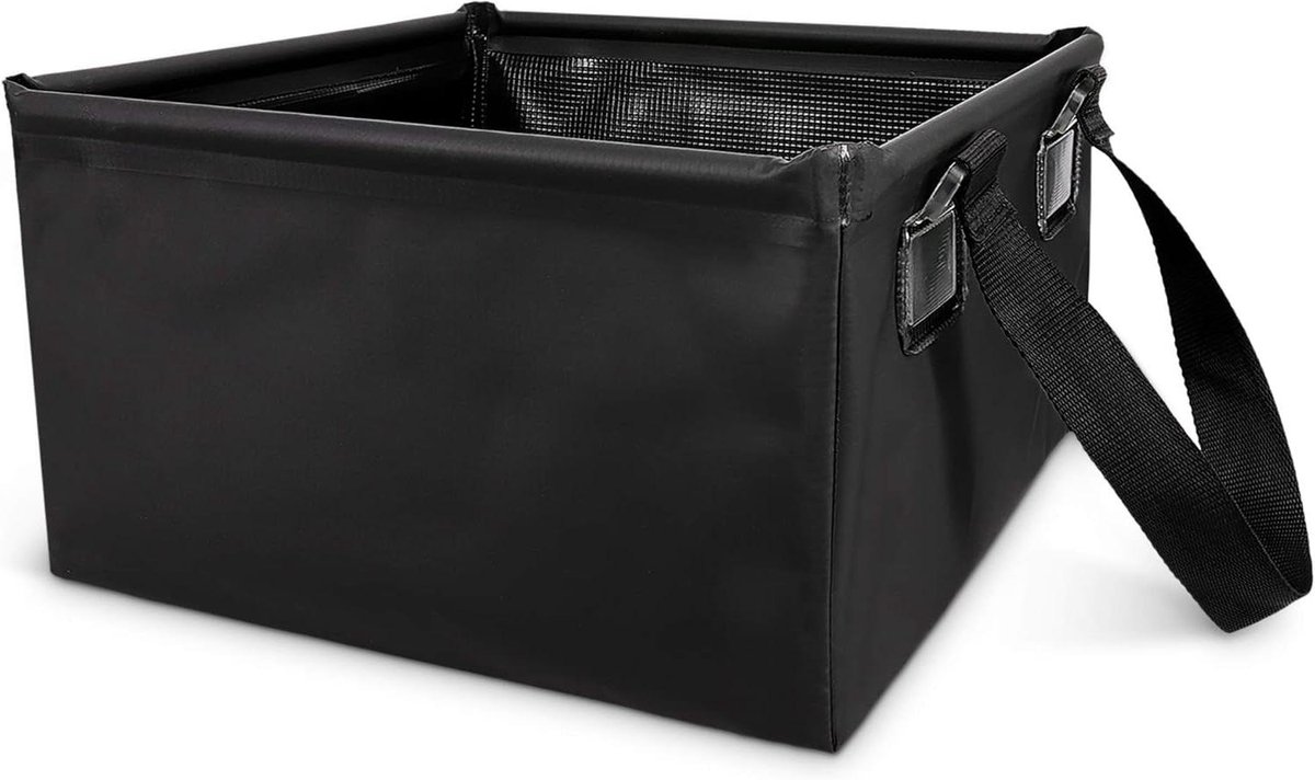 Goedkoopste Vierkante opvouwbare emmer - Inhoud 15 liter - Voor kamperen, vissen en outdooractiviteiten - Bak voor afwas en was - Zwart