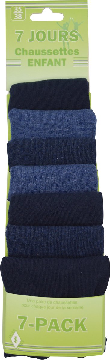 InterSocks jongens kousen- assortiment blauw - Multipack 7 paar - Maat 27/30