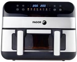 Olievrije friteuse - FAGOR - Airfryer FGF10 - 10L - 2400 W - Touchscreen - 8 vooraf opgenomen standen - Grote kooktank