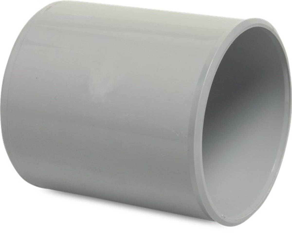 PVC sok – 40 mm lijmmof x lijmmof grijs KOMO