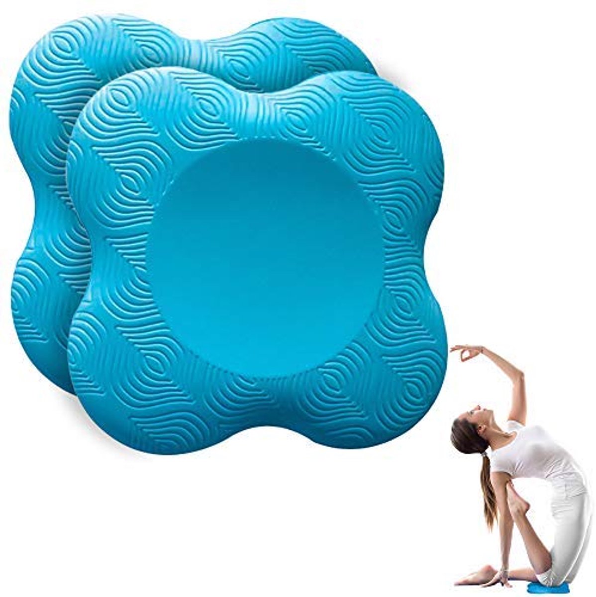 Kniekussens voor yoga - antislip en slijtvast - 2 stuks