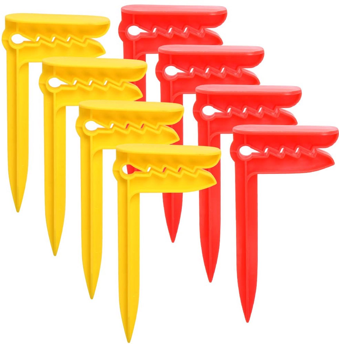 TRANKIELO® - Set van 8 Strandhanddoekklemmen – Duurzaam PP-Kunststof – Praktisch Ontwerp – Verschillende Kleuren – 15,5 x 7,5 x 2,9 cm – Ideaal Voor Strand, Kamperen en Picknicken