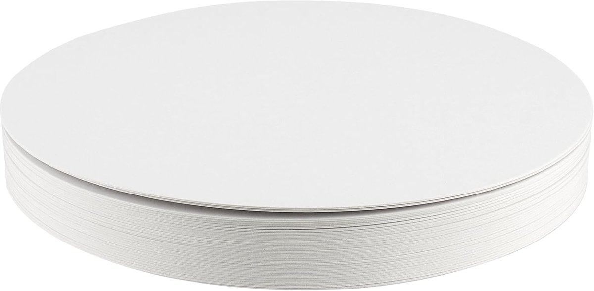 Ronde Taartborden - Stabiliteit en Presentatie - 25 Stuks - Wit - 25 cm