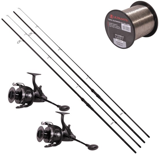 Ultimate Adventure Carp II 11 pieds (3 lb) + ensemble de 2 cannes à pêche ULX 8000 | Set carpe