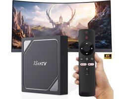 LotaHome - Chromecast - Chromecast Streaming Box – Met LED Scherm - 4K Ultra HD - 1080 HD - Inclusief Netflix, YouTube, Wifi, Bluetooth en Google Assistant – 16 GB - Android TV Box - Streaming Box – Hoge Resolutie - Media Streamer – Compleet Pakket