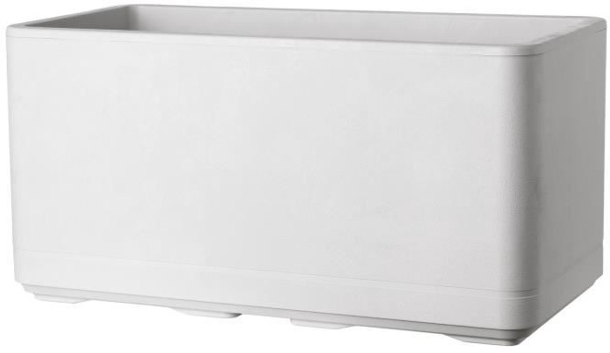 Deroma Cosmo Rechthoekige Plantenbak met Wielen & Waterreservoir - 78cm Parelmoer