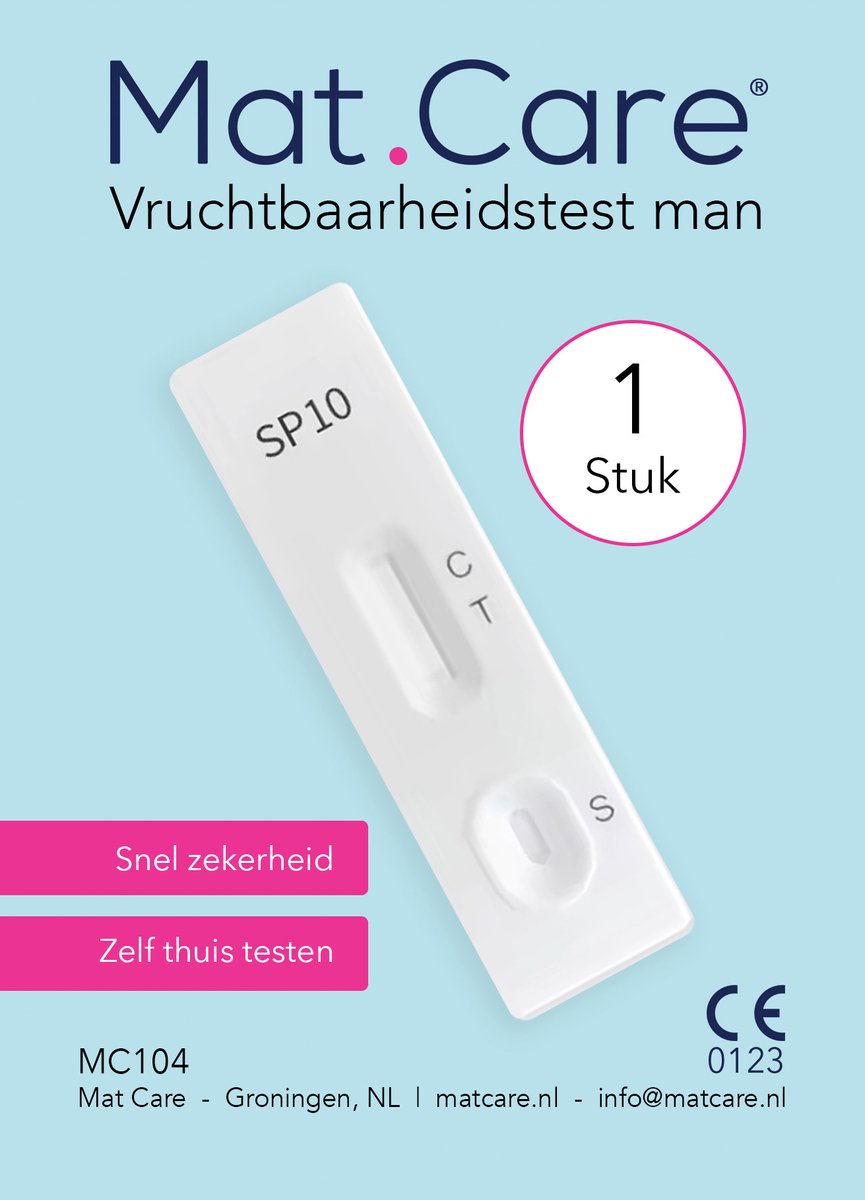 Mat Care mannelijke vruchtbaarheidstest - spermatest - 1 test