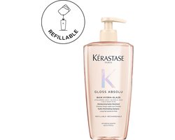 Kérastase Gloss Absolu Bain Hydra-Glaze - Anti-Frizz Shampoo met Glanseffect voor Lang, Pluizig Haar - Met Hyaluronzuur - 500ml