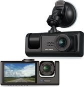 Dual Dashcam WiFi - Full HD - Dashcam voor auto voor en achter - Nachtzicht & Botsingdetectie - Looprecording - Incl. 64GB SD-kaart