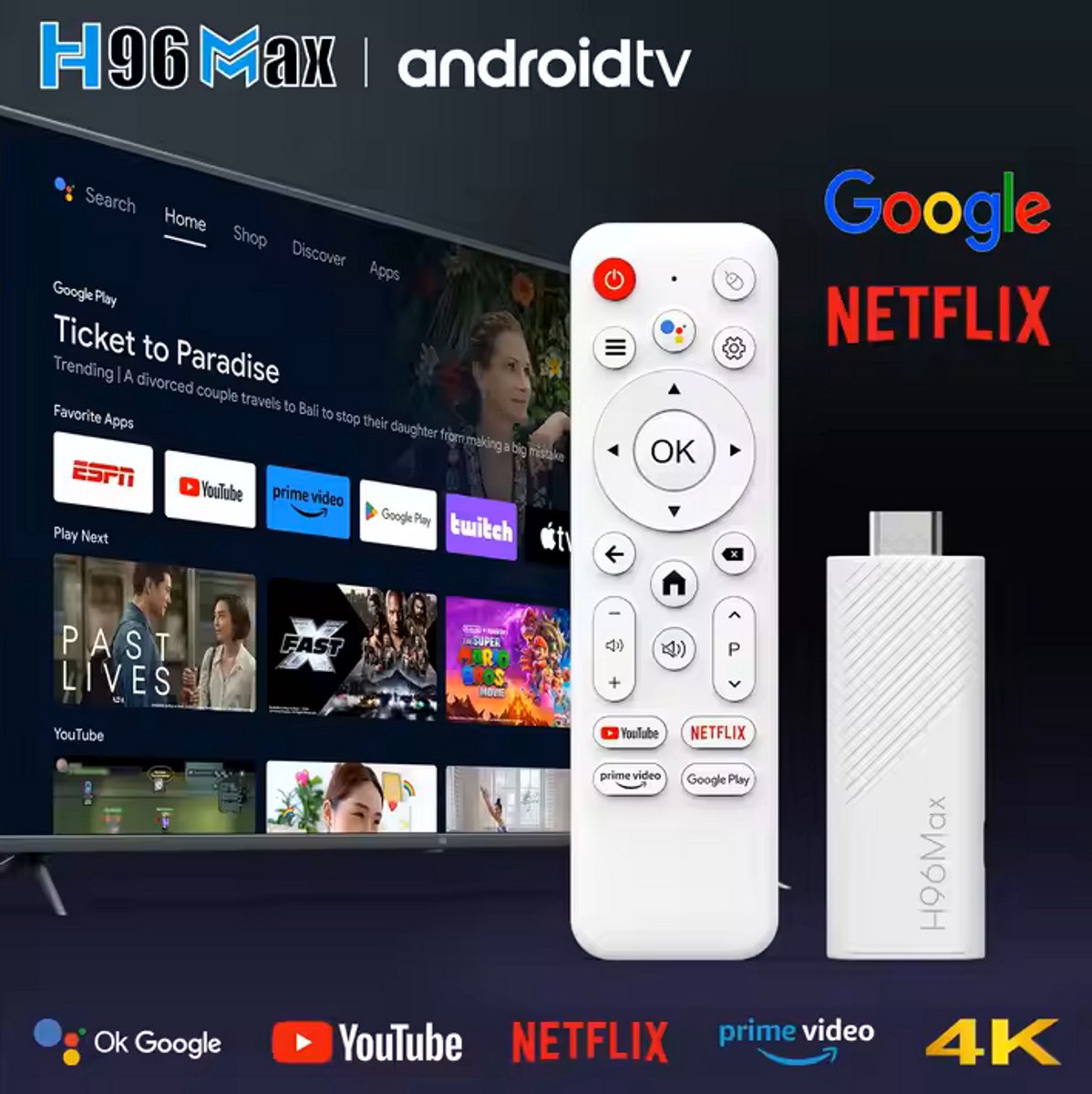 Tv Stick Allwinner H313 4k Hd Mini Ip Tv Stick 4k Media