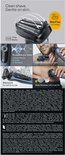 Rasoir avec 3 lames flexibles, technologie SkinFlex, accessoire tondeuse barbe jusqu'à 7mm et accessoire bodygroomer. Étanche pour usage sec et humide.