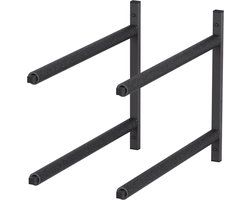 QLS WSC2 ZWART Hanghaak Ophangsysteem Plafondhaak Garage voor Ladder Fiets Gereedschap Opslag - 2 Stuks 10325