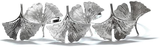 servetring 4 PC'S Ginkgo blad metalen servet ring creatieve rose goud kleur voor thuis eetkamer hotel tafel decor accessoires (Color : D