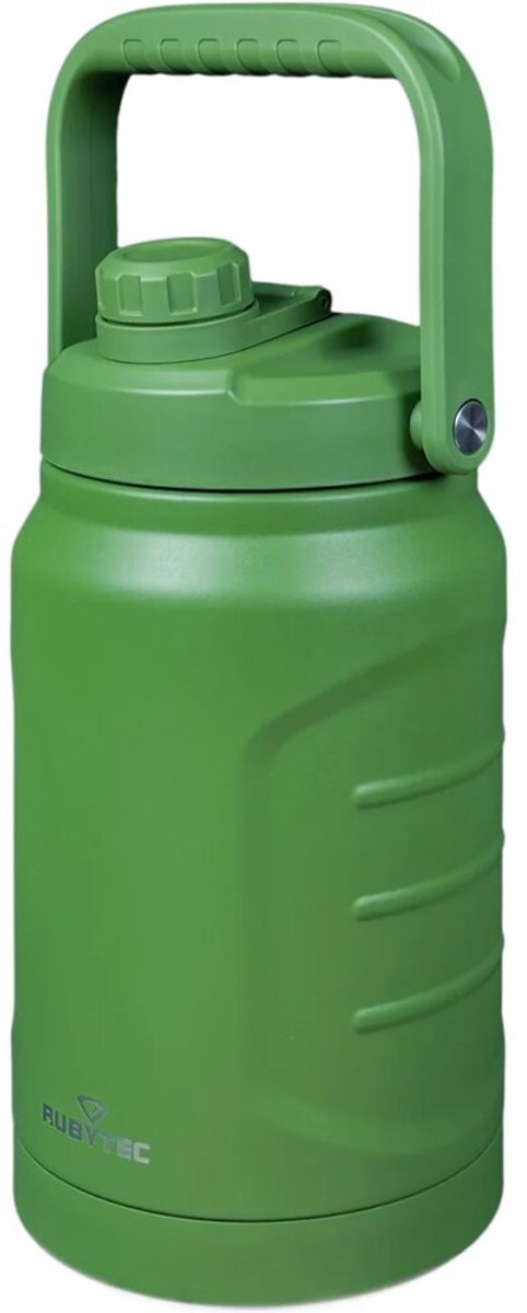 Rubytec Shira Superjug - 2.5 L - Thermosbeker - Vacuüm Drinkfles - Thermosfles - Waterfles - RVS Drinkfles - Urenlang Koud of Warm Drinken - Lekvrij - BPA-vrij - Groen