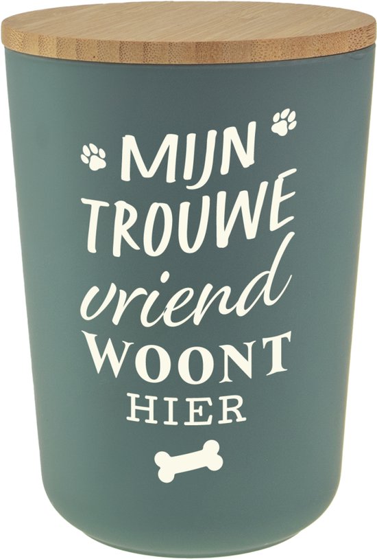 Foto: Koekjes pot hond mijn trouwe vriend woont hier