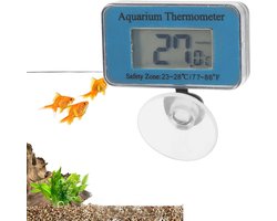 Aquariumthermometer – Waterdichte Thermometer – Aquariumthermometer met Zuignap – Temperatuurmeters – Vissen Monitor – Digitale aquarium thermometer – Accessoires Aquariums – Met LED Scherm – Inclusief batterij – Voor terrarium aquarium aquarium