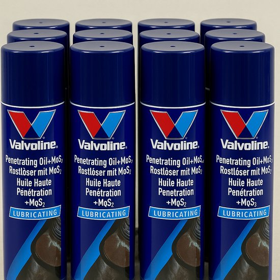 Valvoline Penetrating Oil – 300 ml – Kruipolie Spray – Roestoplosser & Smeermiddel - 12 stuks in doos
