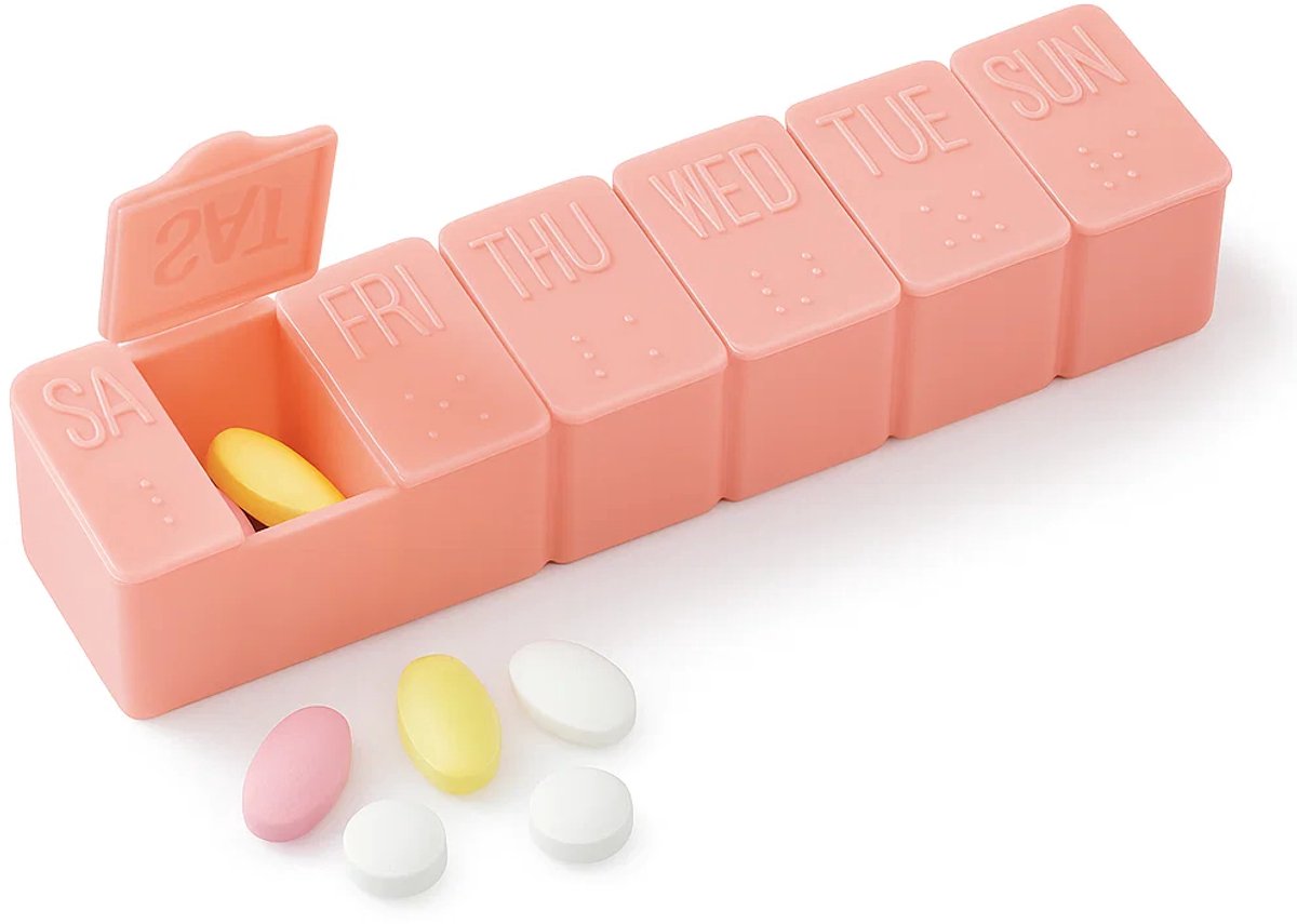 Goedkoopste Pillendoosje I Pillendoos 7 Dagen I Medicijn doosje I Pil Box I 1 Week I Met Dagindeling I Roze