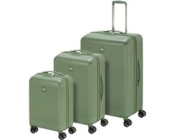 Princess Traveller Oceans kofferset 3 delig (S/M/L) - Pure Sage - Lichtgewicht koffers - 191L - GRS gecertificeerd