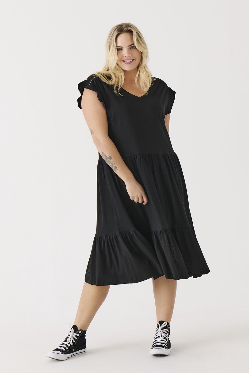 ONLY CARMAKOMA - CARMAY LIFE CAP SL FRILL DRESS JRS NOOS - Meisjes - Mini jurken