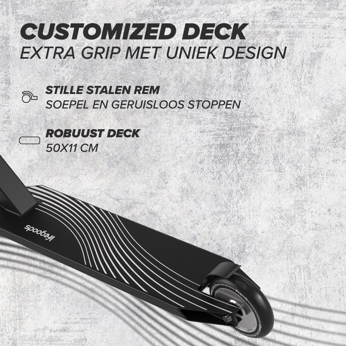 LifeGoods Stuntstep Pro X - T-Stang - HIC - 110mm - 100KG - Zwart — afbeelding 10