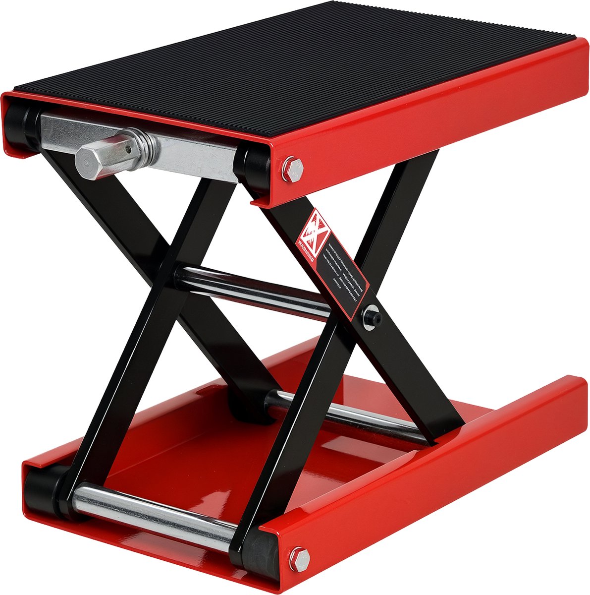 DURHAND-Motorfietsliftstandaard-Staal-41x22,5x37cm-Rood
